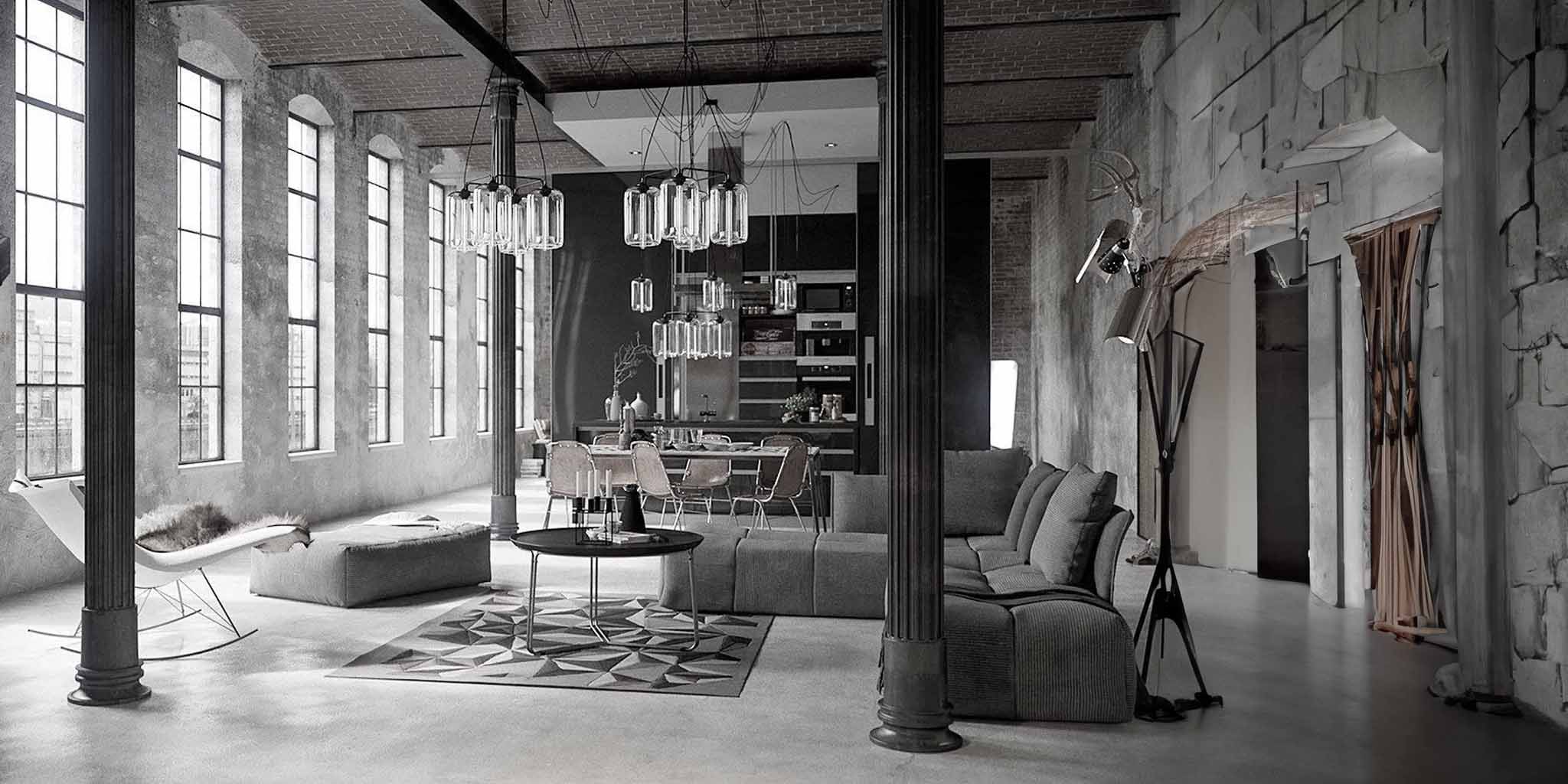 bedroom interiors loft